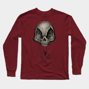 Spider on a Skull Hanging Out Long Sleeve T-Shirt